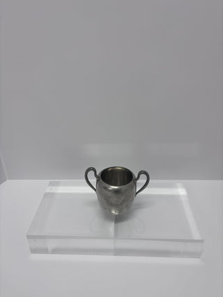 Vintage Pewter Two-Handled Sugar Bowl