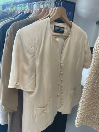 Vintage Butter SS Silk Jacket (AS IS)