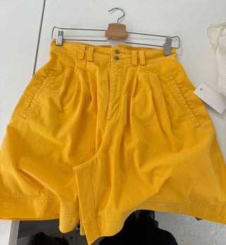 Vintage Canary Yellow High-Waisted Shorts (26")