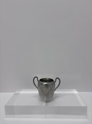 Vintage Pewter Two-Handled Sugar Bowl