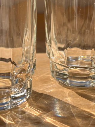 Vintage set of blue juice glasses