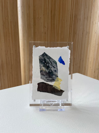 "Collected Stones" 4x6 Original Art in Acrylic Frame