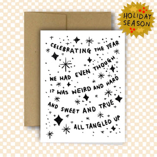 "Celebrating The Year We Had Even Though" Holiday Greeting Card by Rani Ban Co.