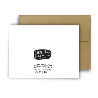 "Fuck Shit Up A Lil" Holiday Card by Rani Ban Co. (Back)