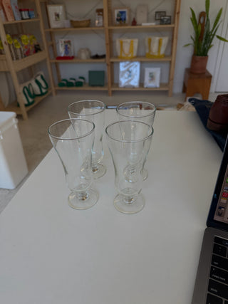 Vintage Clear Footed Parfait Glasses