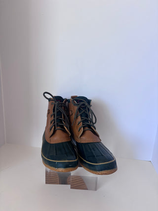 Vintage Tan & Green Duck Boots