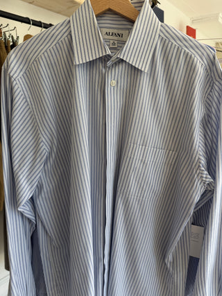 Men's Light Blue Striped Button Up | S-L