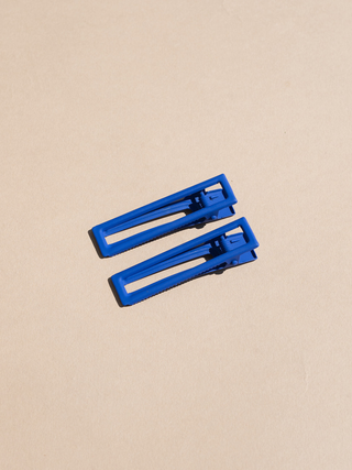 Top view of two hair clips