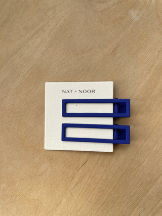 Nat + Noor Cobalt Blue Alligator Hair Clips