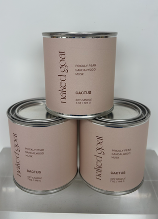 Naked Goat Soy Candle 7oz | Cactus Scent