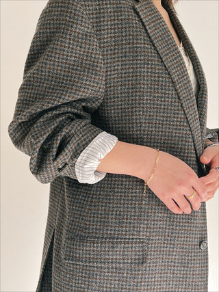 Kaleidos Vintage Checkered Wool Dad Blazer