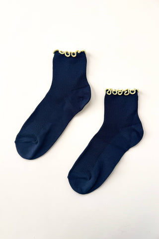 The Petite Ruffled Modal Socks