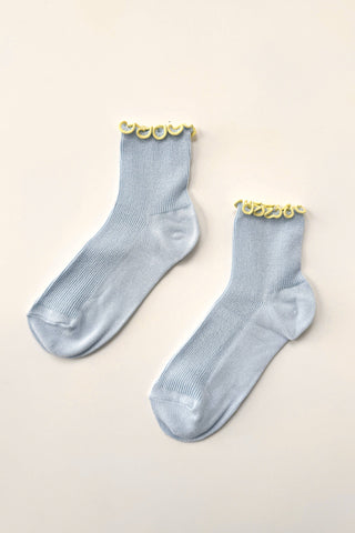 The Petite Ruffled Modal Socks