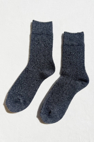 Cashmere Pointelle Socks (Available in Multiple Colors)