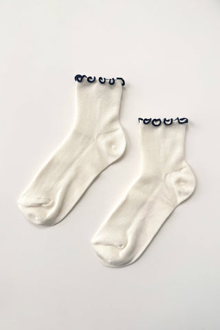 The Petite Ruffled Modal Socks