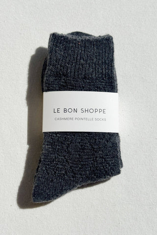Cashmere Pointelle Socks (Available in Multiple Colors)