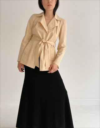 Vintage Donna Karan Cotton Wrap Blouse