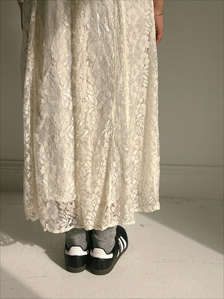 Vintage Ivory Lace Dress
