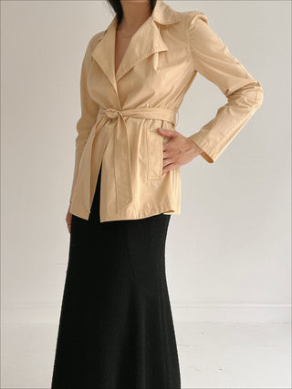 Vintage Donna Karan Cotton Wrap Blouse