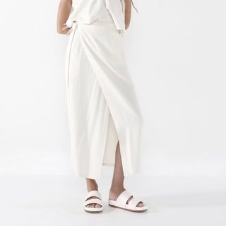 7115 by Szeki Ainsley Wrap Skirt Off White