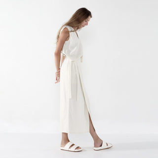 7115 by Szeki Ainsley Wrap Skirt Off White